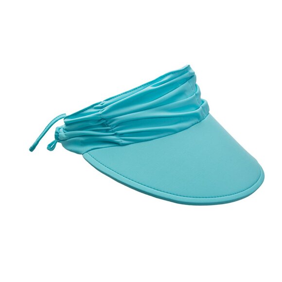 Panama Jack Women's Visor,Packable, Adj Tie,Floatable, 4" Wide, Color Aqua Blue - Picture 1 of 7
